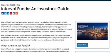 Interval Funds: An Investor’s Guide